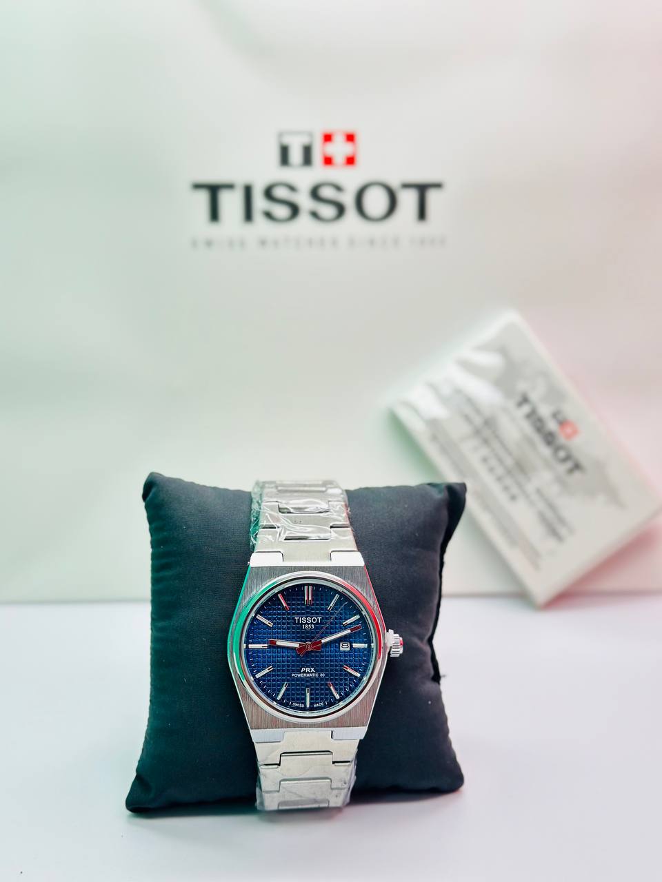 Tissot acier tableau bleu
