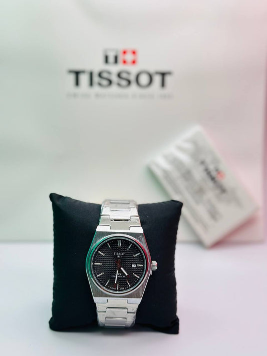 Tissot acier tableau noir